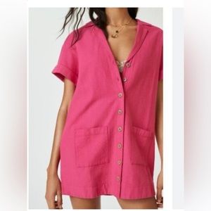 Pilcro shirt dress in pink